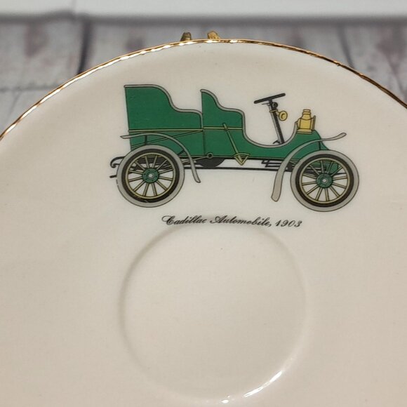 Demitasse Tea Cup And Saucer 1903 Cadillac New York State Thruway Porcelain - Picture 10 of 14